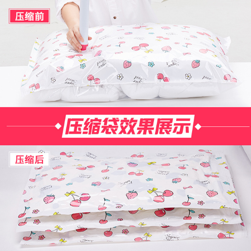 Buy Vacuum compression bag thickened storage bag new girl cherry series