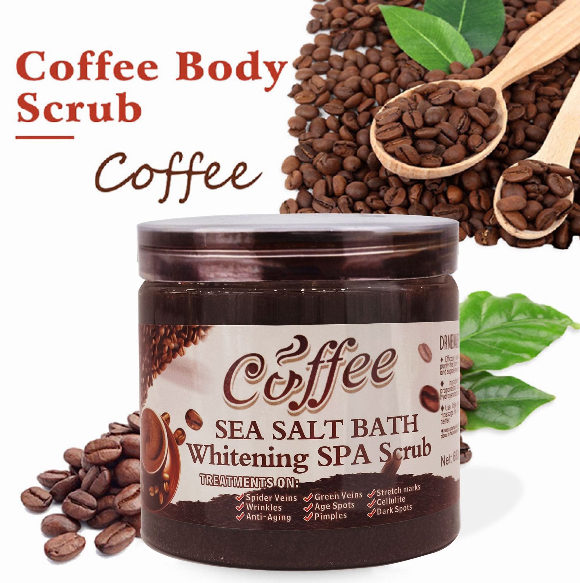 Buy 【buy 1 get 1 free】Coffee bubble bath salt exfoliating dead skin