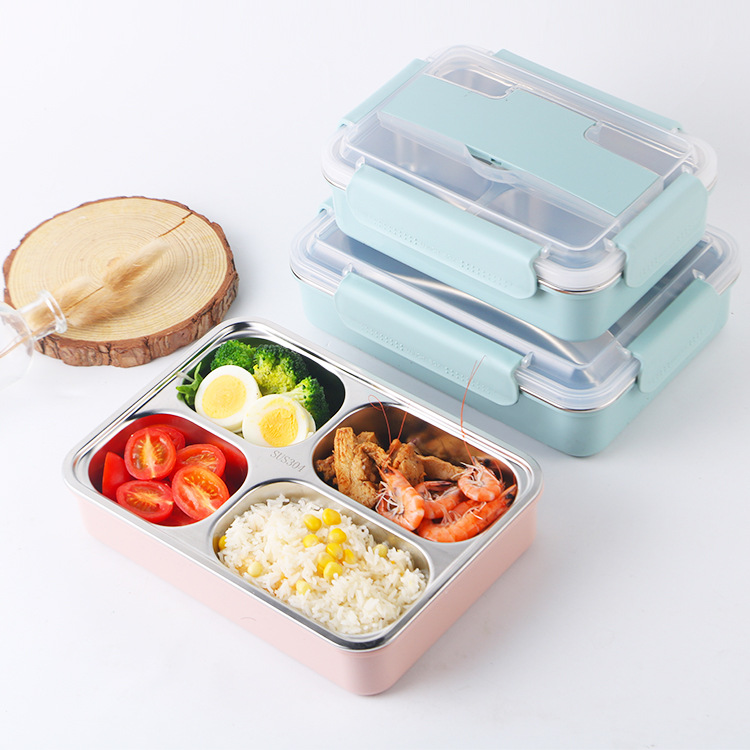 Buy Simple solid color insulated lunch box 304 stainless steel lunch ...