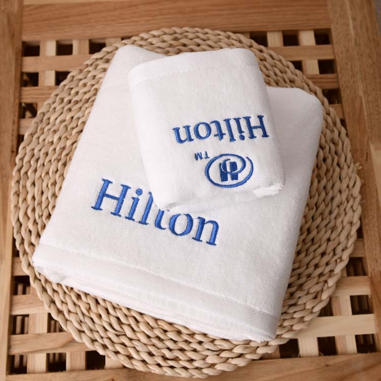 Buy Hilton Hotel B & B White Thick Cotton Towel Bath Towel Set on ezbuy SG