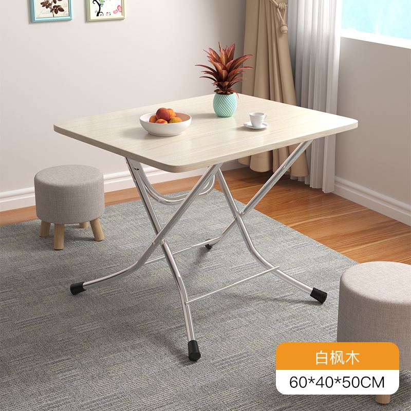 Buy Folding table dining table household small table eating table