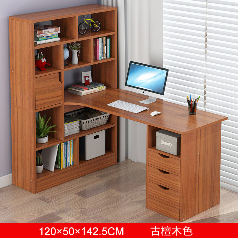 Buy Corner desk bookshelf combination bookcase integrated simple home