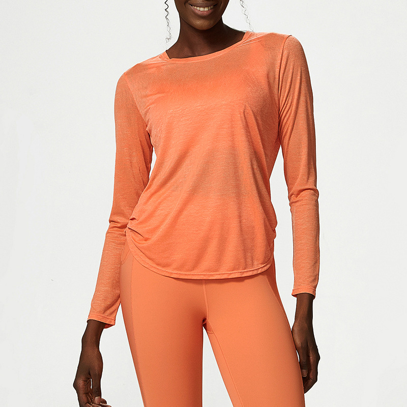 Split Beautiful Back Yoga Clothes Women'S Loose Quick-Drying Running Short-Sleeved Blouse Women'S Fitness Blouse main image 0