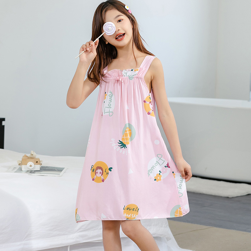 Buy Children's Summer Dress 2021 New Children's Summer Silk Dress Girl ...