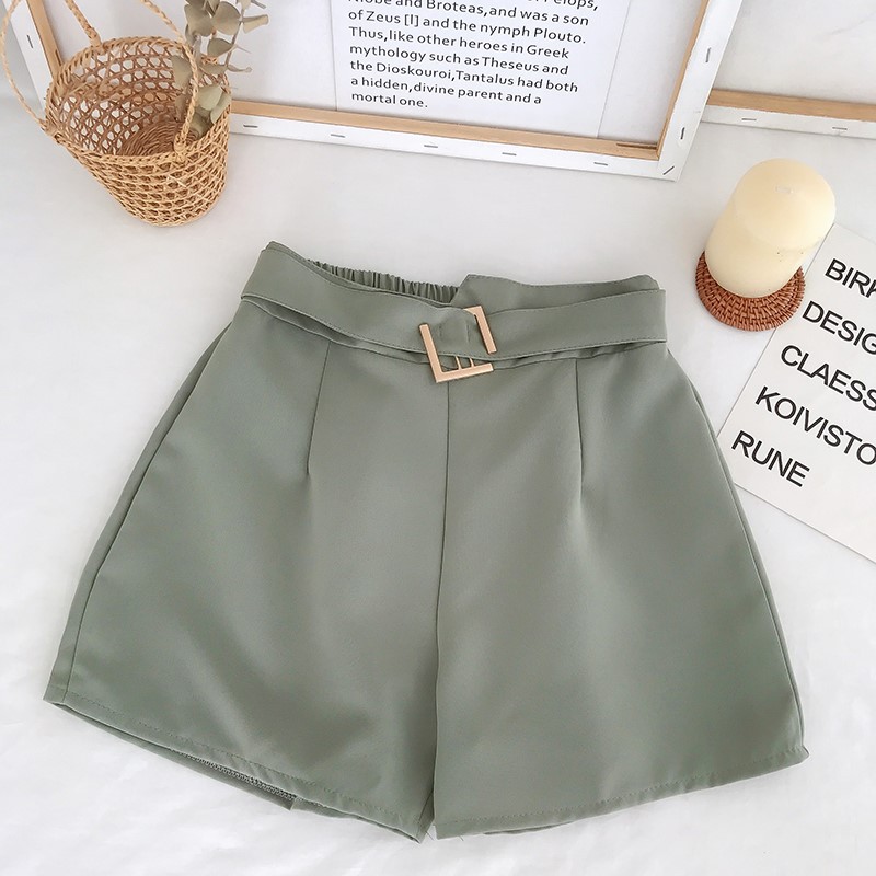 Buy Chiffon wide-legged shorts women wear 2021 new high-waisted casual ...