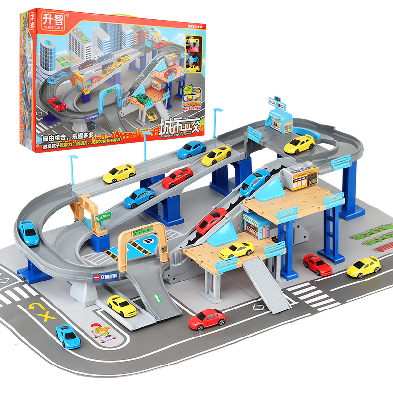 Buy Urban interchange rail car children's parking lot toy set large