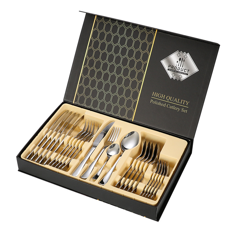 Buy Stainless steel cutlery 24piece set 1010 fourpiece knife and fork
