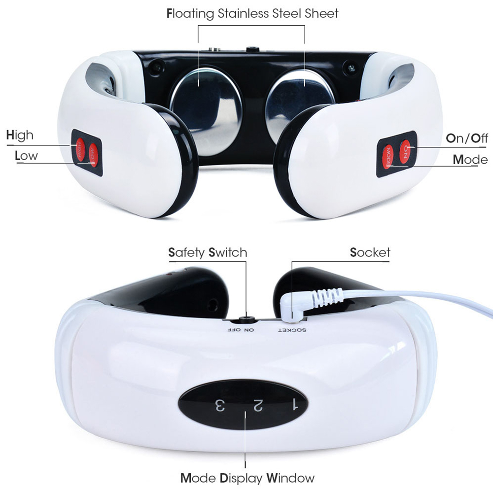 Buy Cervical Spine Massager Electromagnetic Electric Shock Pulse Cervical Spine Physiotherapy 