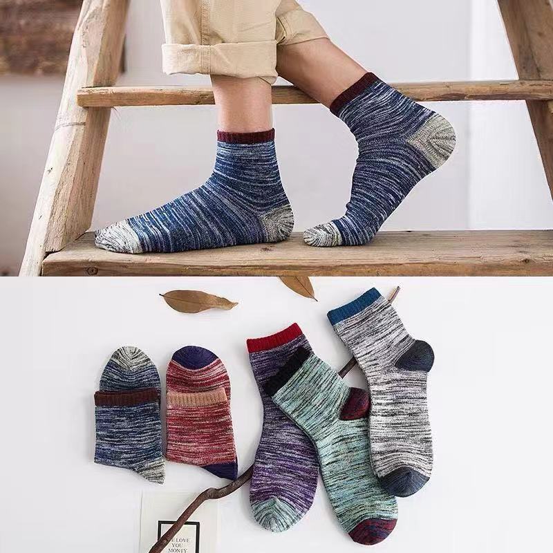 Buy Five pairs of socks men's spring and summer stockings men's ...