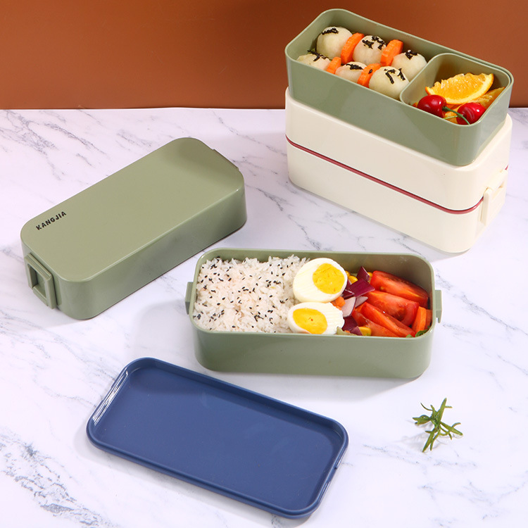 Buy Nordic style double-layer lunch box lunch box office worker student ...