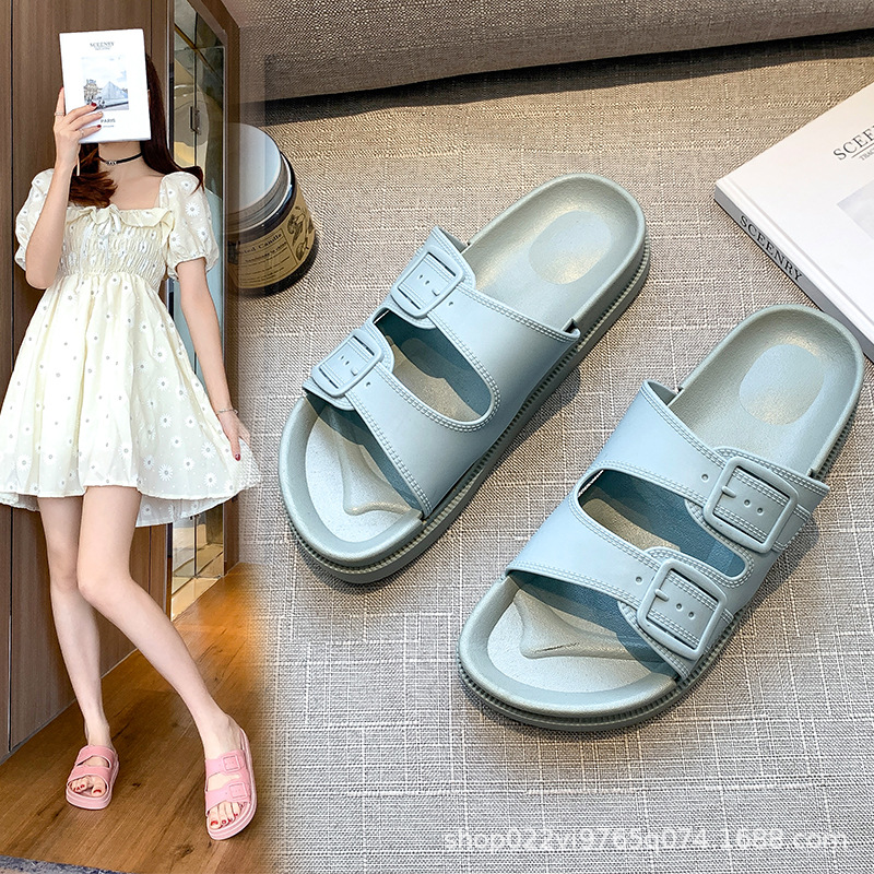 Buy Cute girl heart slippers female summer Korean sandals and