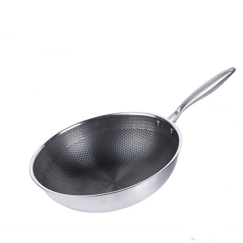 Buy German quality stainless steel frying pan non-stick pot honeycomb ...