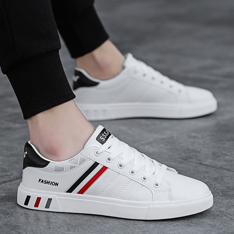 Buy Spring new casual shoes men's sneakers trend breathable white shoes ...