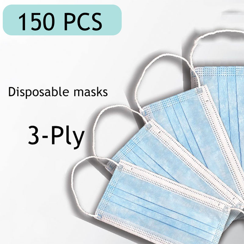 Buy 150pcs Disposable masks activated carbon filter dust mask adults ...