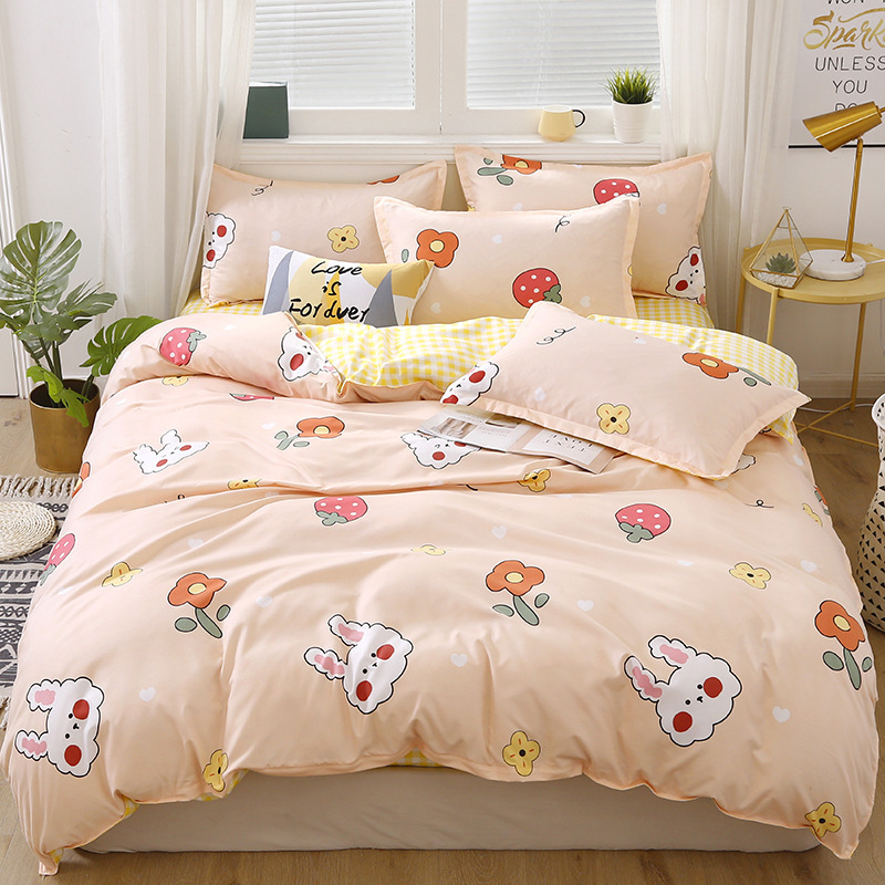 Buy Floral Daisy Cotton Bedsheet Set 3 or 4 piece set bedding for 1.2m ...