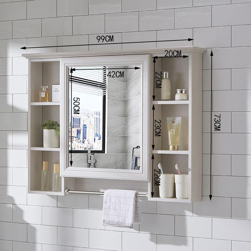 Buy Bathroom Mirror Wall Mounted Mirror Box With Shelves Toilet