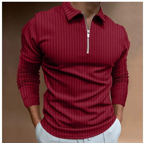 Buy Direct from Manufacturer Men's Waffle Polo Shirt Zip Polo Golf ...