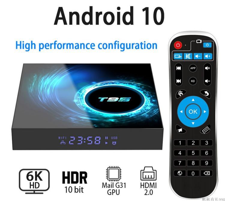 Buy T95 Android 10 4GB Allwinner H616 6k Allwinner TVBOX Set Top Box On ...