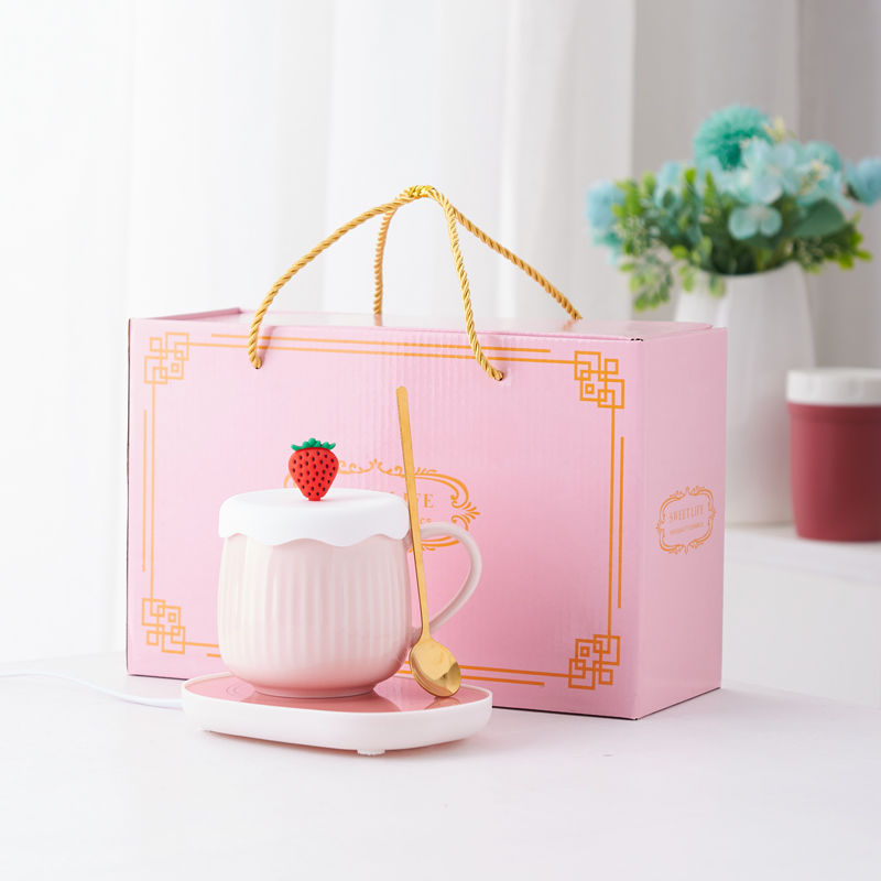 Buy 55℃ Cup Warmer 300ml Cute Design Coffee Cup Spoon Beverage Warmer