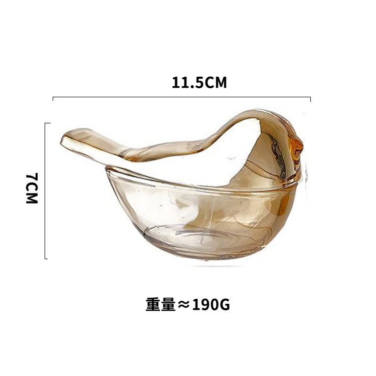 Buy ins retro amber bird glass storage jar home decoration ornaments