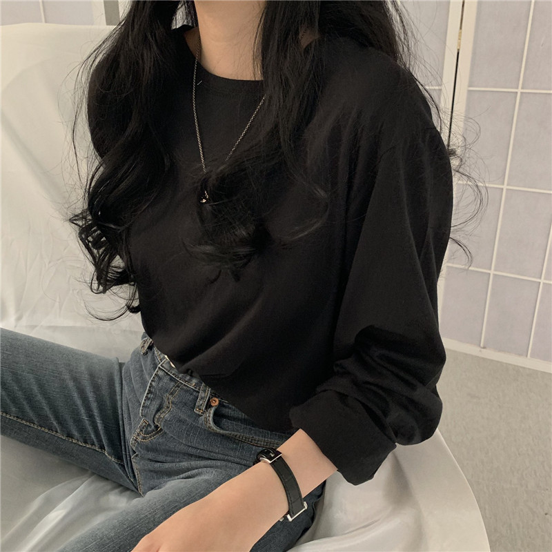 Buy Fall korean style simple loose-fitting student long Buy Fall korean style simple loose-fitting student long