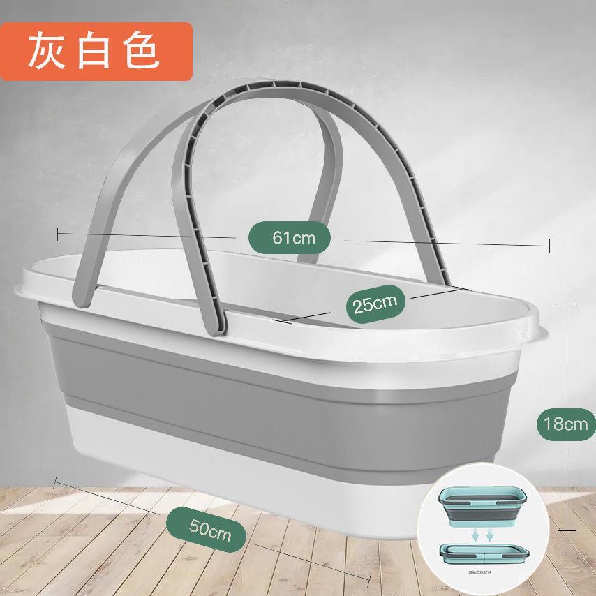 Buy Folding bucket plastic household bucket mop bucket extra large ...