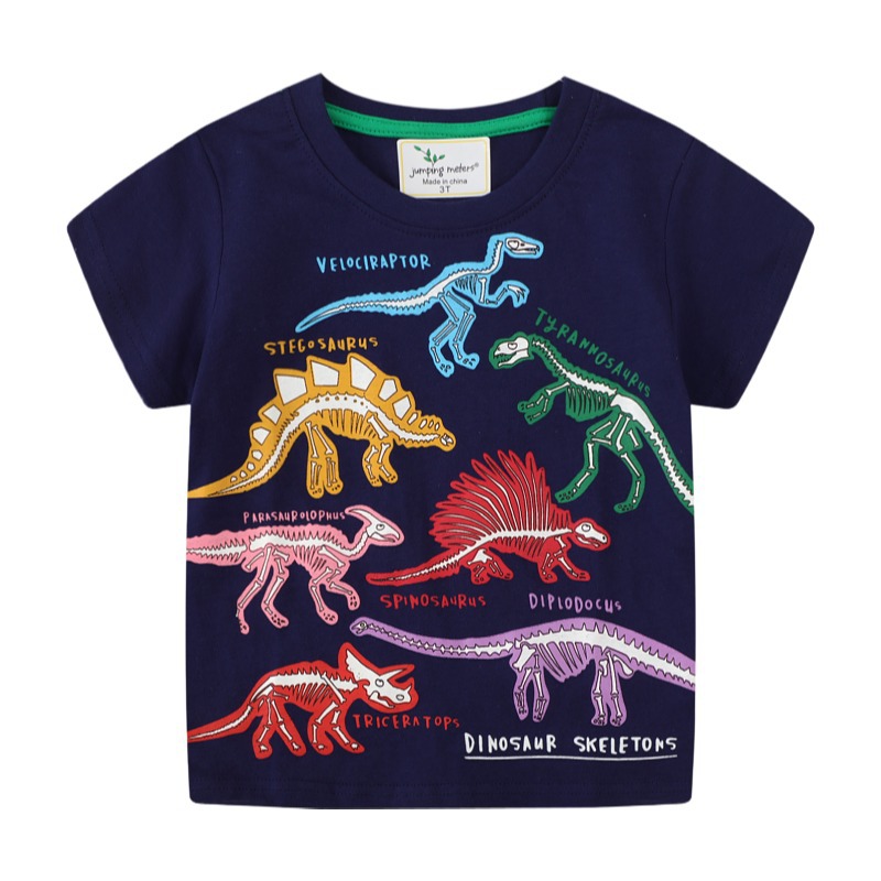 Buy Spring and summer new children's T-shirts Luminous dinosaurs new ...