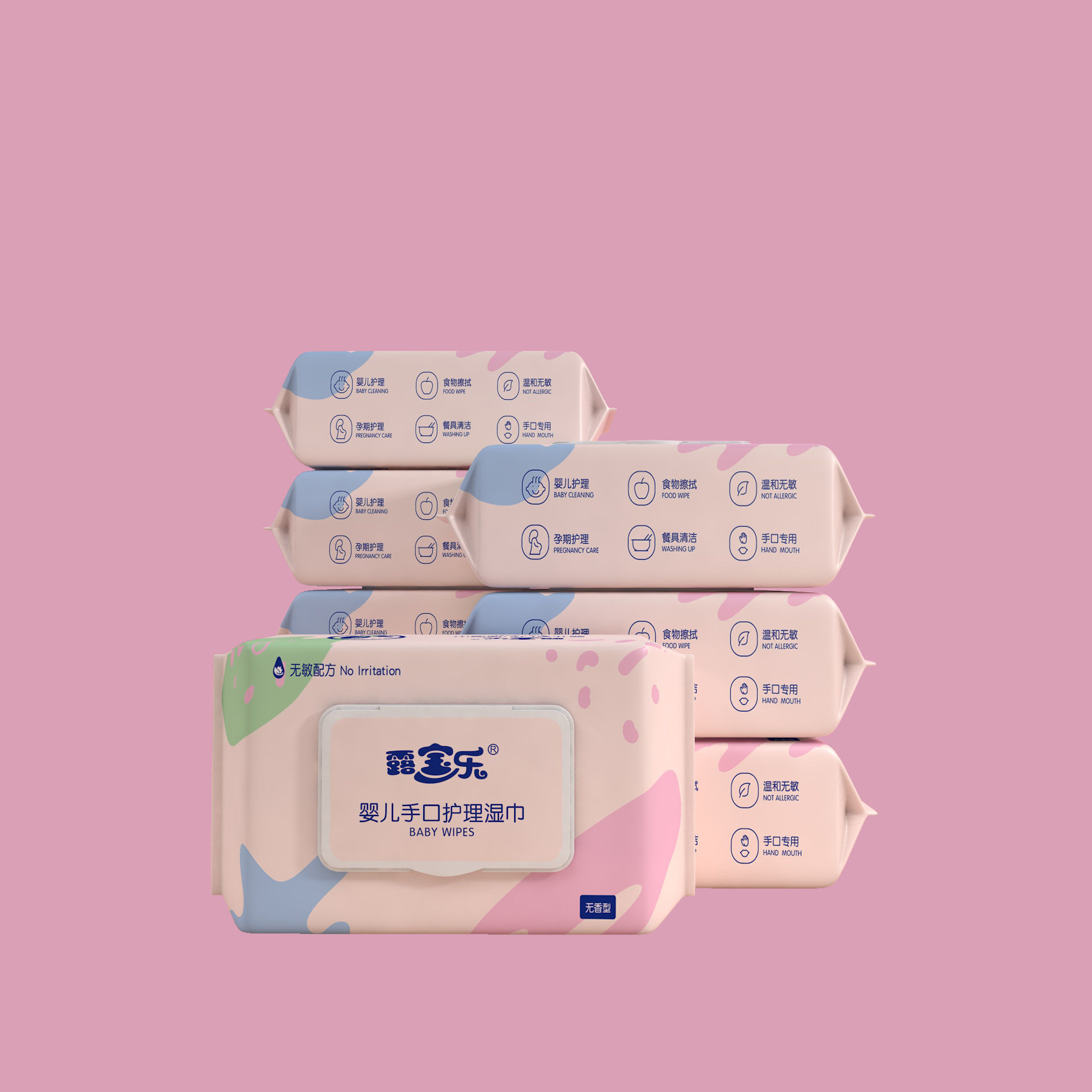 Buy 10 packs of baby wet wipes for hand mouth special baby fart infant wet wipes 10 large packs