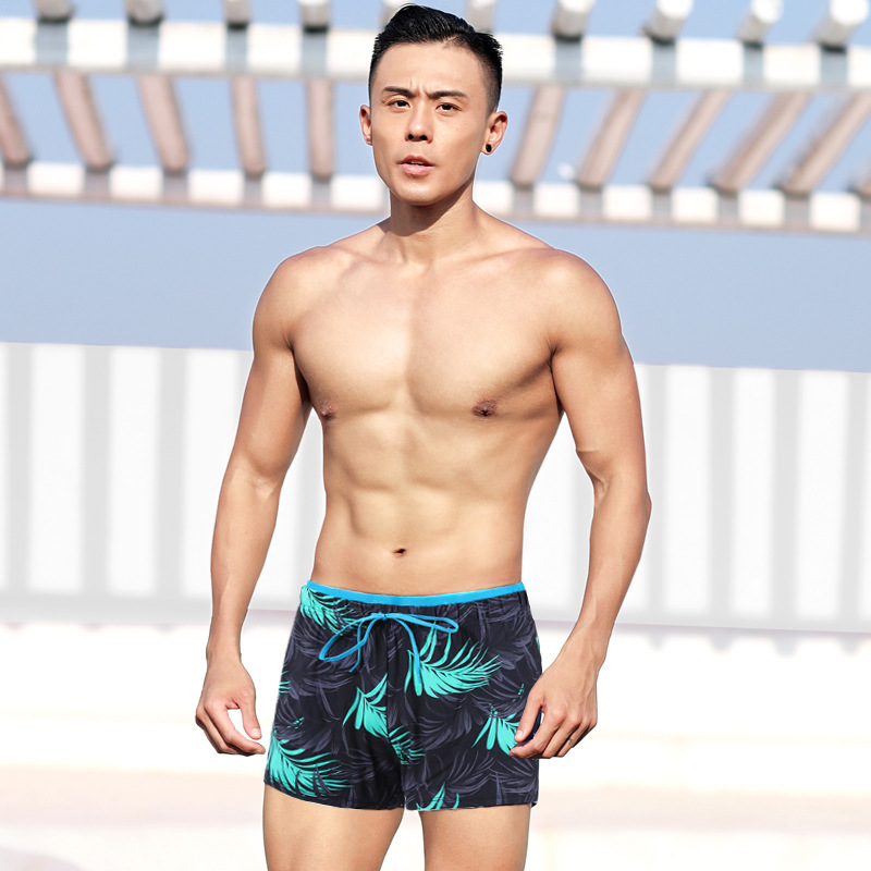 Buy New men's swimming trunks anti-awkward boxer swimming trunks men's ...