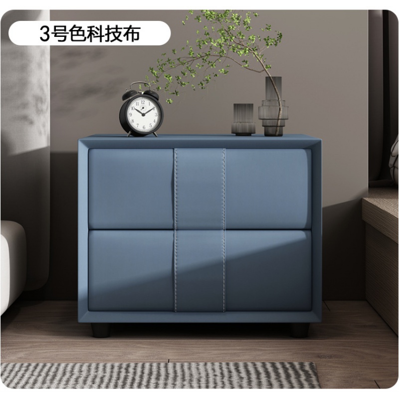 Buy Italianstyle leather light luxury bedside table leather solid wood