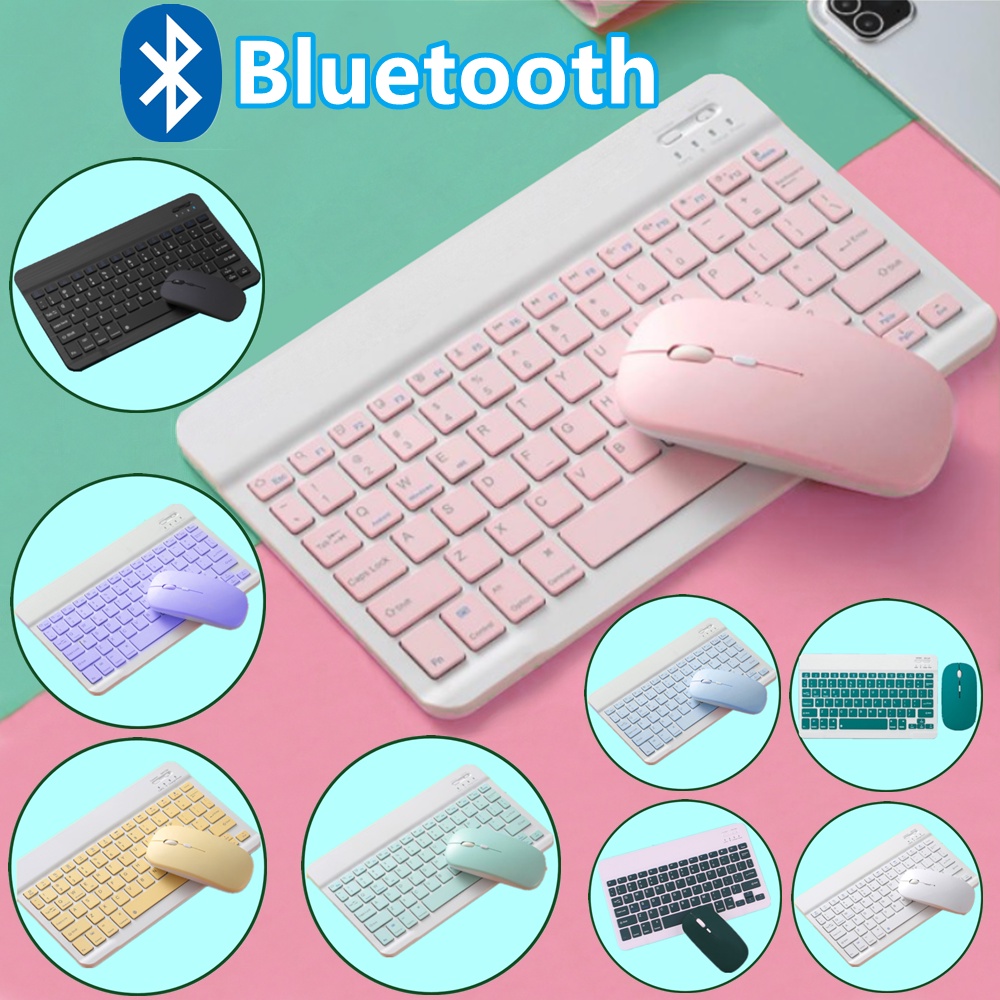 Buy ultra slim wireless bluetooth keyboard mouse set multimedia