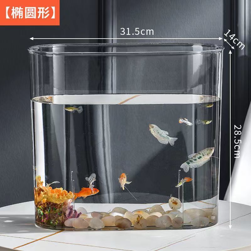 Buy Fish tank aquarium small home desktop living room imitation glass ...