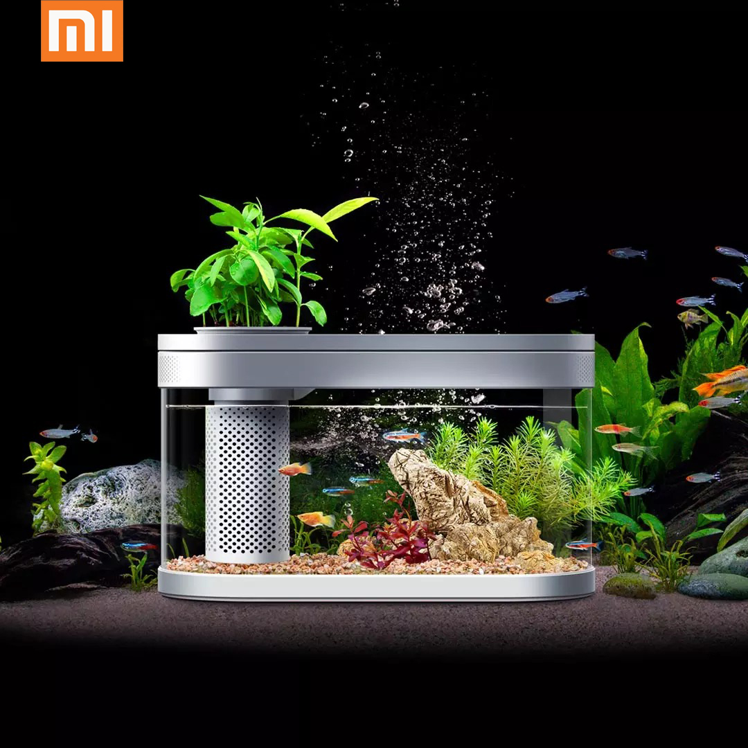 Аквариум xiaomi geometry mini lazy fish tank usb hf jhyg005 обзор