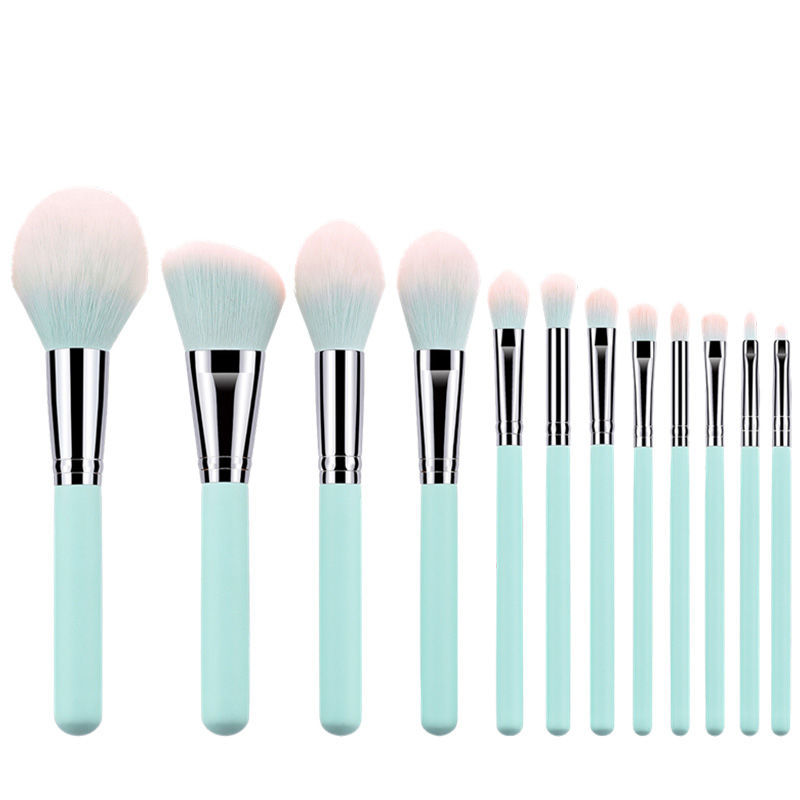 Buy Super beautiful 12 Tiffany blue makeup brushes with brush bag set 