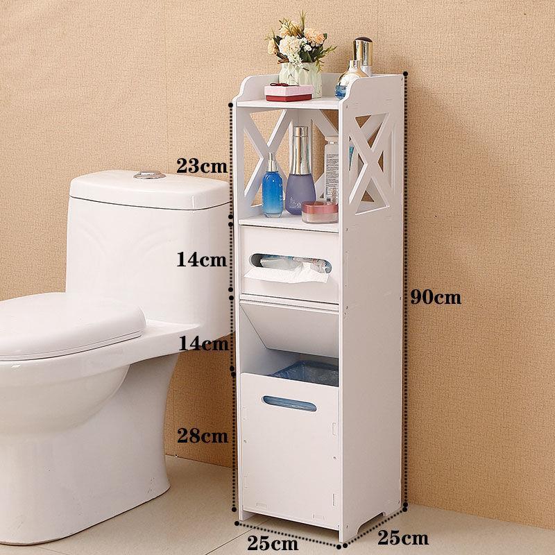 Buy Toilet storage cabinet waterproof floor-standing toilet rack wall ...