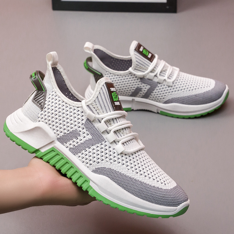 Buy Fly-woven breathable casual trendy shoes 2021 new men's sneakers ...