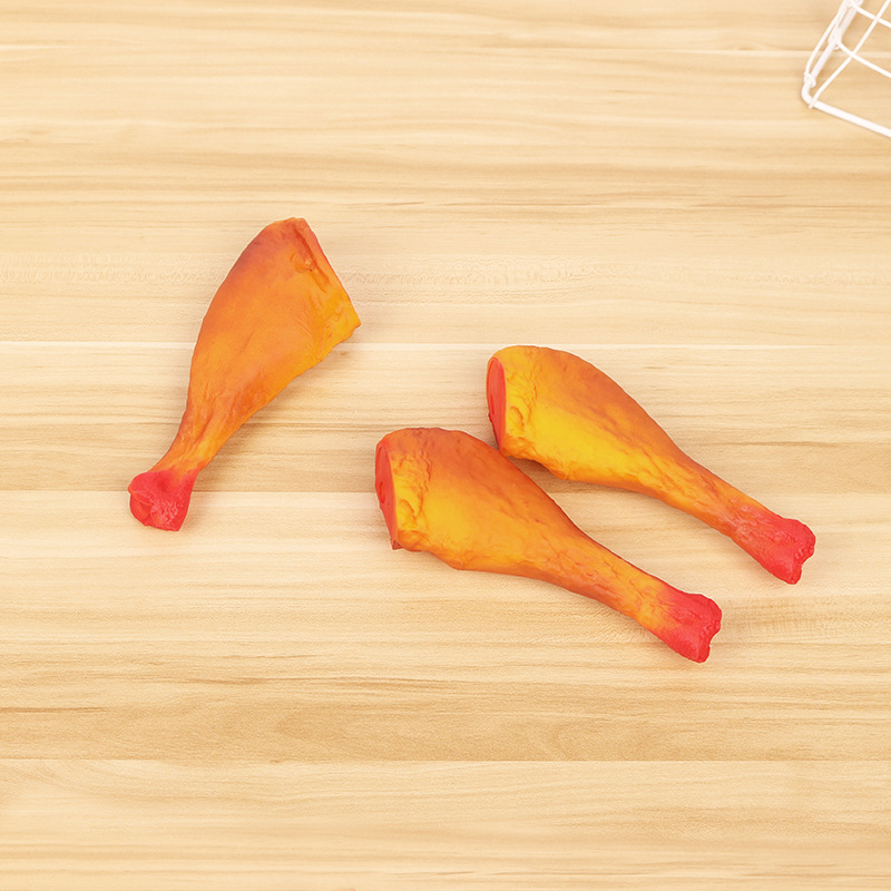 Buy Pet dog simulation chicken leg toy round chicken leg sound toy
