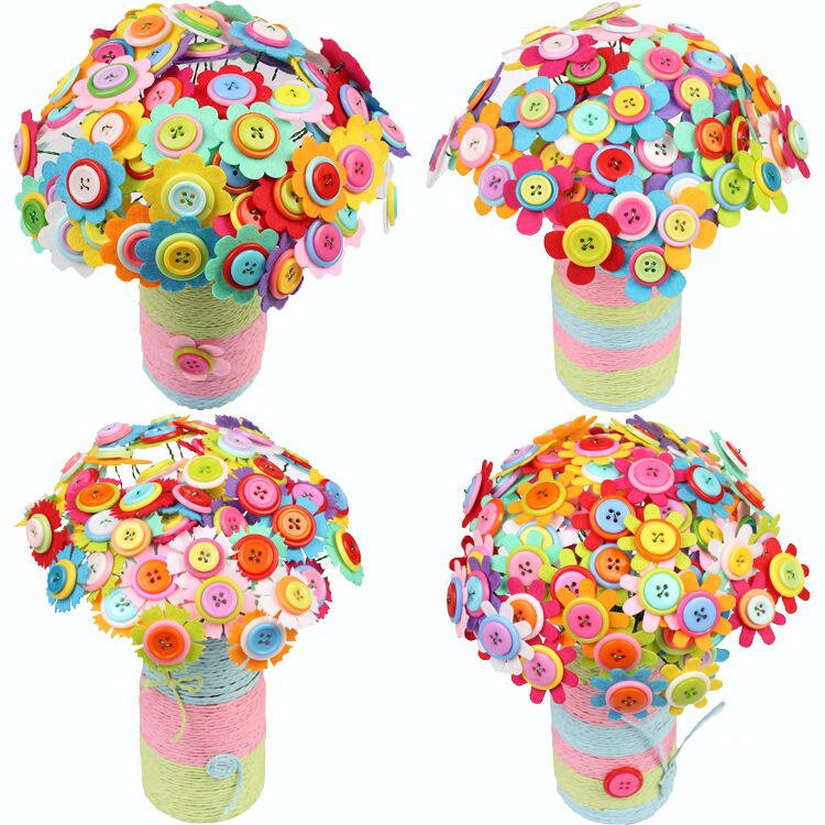 Buy Teacher's Day handmade DIY button bouquet creative toy gift on ezbuy MY