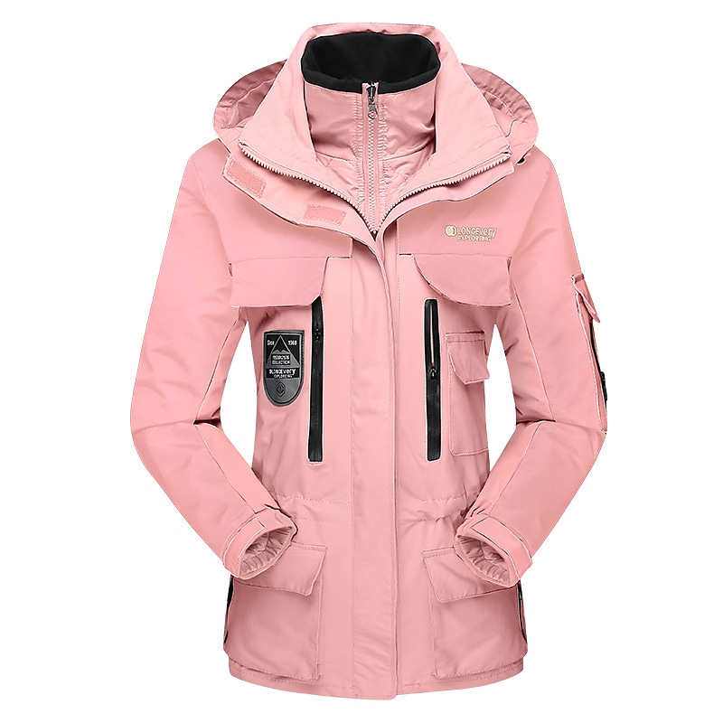 Buy Women's Hiking Down Jacket Gorpcore 3in1 Jackets Ski Jacket Winter Outdoor Thermal Warm