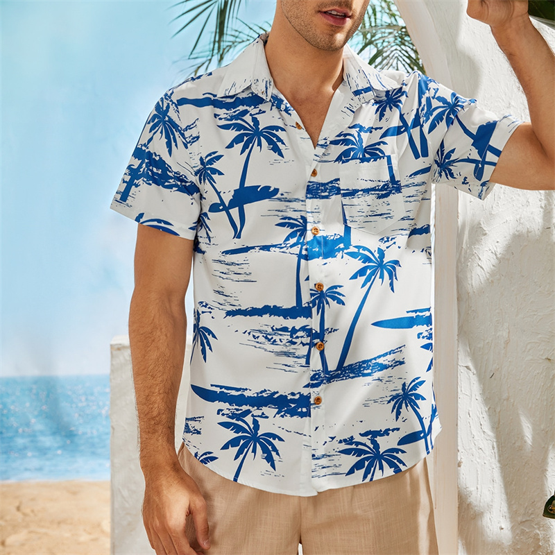 Buy Men's Summer Hawaiian Shirt Button Up Shirt Summer Shirt Casual